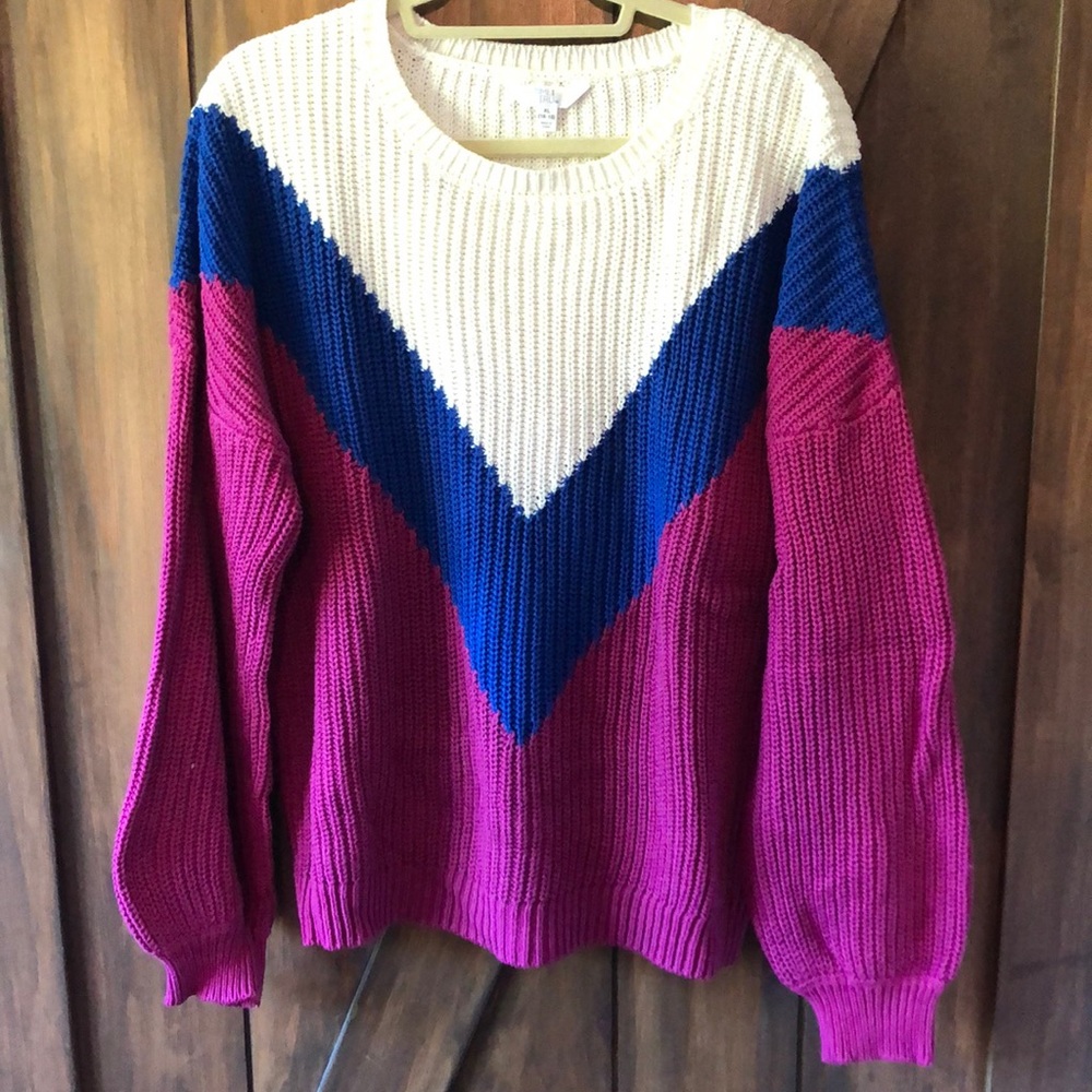 Time & Tru Women’s vintage blocked sweater